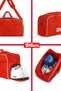 Licensed Red Unisex Waterproof Gym Fitness Sports Travel Bag with Shoe Compartment Hand Luggage - 3