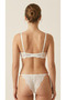 Padded Push up Supported Lace White Women's Bra Set - 5