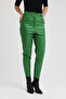 Green Slim Leg Leather Trousers 0101 R3-H-K1 - 3