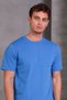 Unisex Slim Fit Slim Fit 100% Cotton Soft Textured Blue Crew Neck T-Shirt