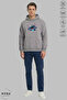 Dear Couple Combination Stitch and Angel Printed Hoodie Hooded Fleece-Lined Oversized Sweatshirt 2-Piece Set - 5