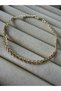 Elegant Gold Colored Braided Model Women's Bracelet - Minimalist Stylish Design