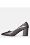 High Heel Shoes Thick Heels Gova Platinum Shiny - 5