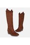 Large Size Women's Cowboy Boots 41-42-43-44 Brown Suede - 4
