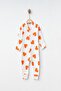 Baby Romper Set 3-Piece Set Bee Strawberry Apple Report Printed Ribbed Snap Romper 100% Cotton 1-3-6 Months - 7