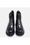 LARGE NUMBER WOMEN'S GENUINE LEATHER BOOTS 41-42-43-44-BLACK Patent Leather - 4