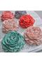 3D 8cm Rose Peony Flower Silicone Mold K-1218 Scented Stone Soap Candle Mold - 3