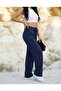 Unisex Two Thread Elastic Waist Oversize Wide Leg Sweatpants - 6