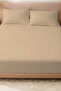 Elastic Fitted Sheet 100% Cotton Oeko-Tex ®   Certified (Made from Duvet Cover Fabric) 57 Tel Bej - 3
