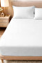 Elastic Fitted Sheet 100% Cotton Oeko-Tex ®   Certified (Made from Duvet Cover Fabric) 57 Tel Beyaz - 2