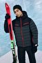 Warm Water Repellent Regular Fit Hooded Zippered Windproof Ski Coat F5352Ax25Wn - 2