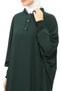 Women's Medina Silk Abaya Ferace Dress with Judge Collar Bat Sleeve Hijab Dress - 2