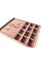 Domestic Production Berlin Model Suede Pink Hot Dog-Compartment Drawer Jewelry Display Stand - 6