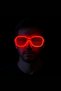 Led Lighted Shutter Glasses 3 Modes Neon Strip Party Glasses Red - 2