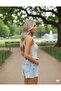 Gray Halter Neck Long Undershirt Darkalıp Ribbed Camisole Sports Undershirt - 5