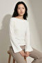 Beja Women's Soft Touch Bell (Spanish) Sleeves Boat Neck Blouse & Top - Ecru
