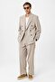 Beige Relax Fit Double Breasted Men's Blazer Jacket - 4