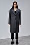Rosalia Anthracite Regular Fit Double-Breasted Cashmere Coat - 5