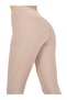 Women's Beige High Waist Double Pocket Compacting Sports Leggings - 4