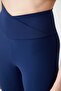Navy Blue Cross Waist Detailed Tights Envelope