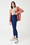 Navy Blue Cross Waist Detailed Tights Envelope - 4