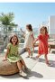 Girl's Green Cotton Linen Dress - 4