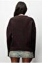 6996 Women's V-Neck Soft Knit Sweater Brown - 5
