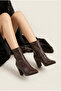 Women's Bitter Brown Daily Stretch Detailed Zippered Boots - 4