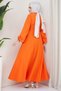 Belted Mevlana Dress Orange - 6