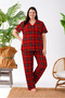 Plus Size Short-Sleeved Milan Shirt Pajamas Set-Young Mother Series