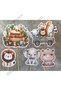 Kuromi54 32 Pieces Safari Animals Themed Giant Set Birthday Ornament Banner Pastry Toothpick Cupcake - 7