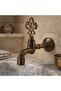 Ottoman Model Antique Wall Mounted Brass Turkish Bath Stone Sink Faucet - 4