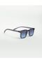 Berlin Square Rectangular Smoked Blue Bone Men's Women's Unisex Uv400 Protected Sunglasses - 3