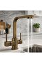 Square Three-Way Purified Water L-Handle Luxury Kitchen Faucet - 3