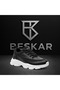 Black Leather High-Sole Men's Sneaker - Thick Sole Casual Sports Shoes Kb 707 - 8