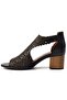 Cabir Genuine Leather Comfort Orthopedic Women's Sandals Black - 3