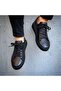 GENUINE LEATHER NEW SEASON COMFORTABLE BLACK DAILY MEN'S SHOES EÇG1000100 - 8