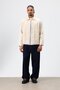 Beige boxy fit gabardine jacket - 3