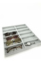 Domestic Production Havana Model Suede Fabric Gray Color 38 Cm / 36 Cm Glasses Display Drawer Stand - 4