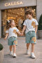 Children's Teddy Bear Detailed Shorts Set - Set of 2 - 2