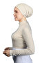 Long Sleeve Turtleneck High Collar Lycra Combed Cotton Women's Half Body - Cream - 3