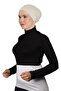Long Sleeve Turtleneck Throated Lycra Combed Cotton Women's Half Body - Black