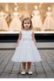 Girl's Flower Detailed Evening Dress