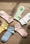 Women's Extra Soft Colorful Half Socks College Socks Set 5 Pairs - 2