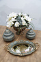 Hanlar Home Stylish Classic Oval Mirrored Gift Engagement Presentation Tray