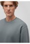 Bisiklet Yaka Yeşil Basic Sweatshirt 0S10276-71577 - 5