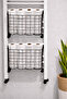 2-Piece Hangable Towel Warmer Organizer Bathroom Towel Holder Drying Basket Toilet Paper Organizer - 2