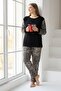 8008 Winter Fleece Plus Size Pijamas Suit