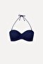63549 Navy Blue Strapless Bikini Top - 5