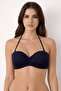63549 Navy Blue Strapless Bikini Top